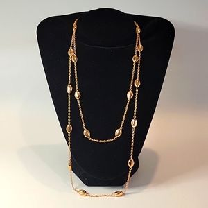 BRONZE MILOR ITALY OVAL BEAD CHAIN NECKLACES